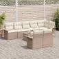 Preview: 9-teiliges Garten-Sofa-Set mit Kissen braun Poly-Rattan
