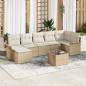 Preview: ARDEBO.de - 8-teiliges Garten Sofa Set mit Kissen Braun Poly Rattan