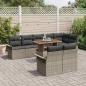 Preview: Garten-Sofa-Set 9 stk. Grau Poly Rattan