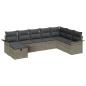 Preview: 8-tlg. Garten-Sofagarnitur mit Kissen Grau Poly Rattan