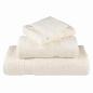 Preview: Waschhandschuhe 4 pcs Cremefarben 15 x 21 cm Baumwolle