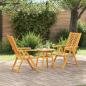 Preview: ARDEBO.de - Garten Bistro Set 3 pcs Braun Akazie Massivholz