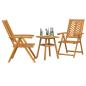 Preview: Garten Bistro Set 3 pcs Braun Akazie Massivholz