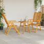 Preview: Garten Bistro Set 3 pcs Braun Akazie Massivholz