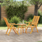 Preview: Garten Bistro Set 3 pcs Braun Akazie Massivholz