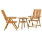 Preview: Garten Bistro Set 3 pcs Braun Akazie Massivholz