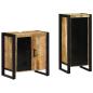 Preview: Badezimmermöbel Set mit Regal 2 pcs Braun Massives Mango-Holz
