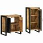 Preview: Badezimmermöbel Set mit Regal 2 pcs Braun Massives Mango-Holz