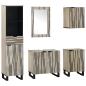 Preview: ARDEBO.de - Badezimmermöbel Set 5 pcs Nussbaum braun 38 x 33 x 160 cm