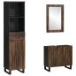 Preview: ARDEBO.de - Badezimmermöbel Set 3 pcs Nussbaum braun 38 x 33 x 160 cm