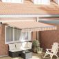 Preview: ARDEBO.de - Einziehbare Markise Mehrfarbig 300x250 cm Gewebe
