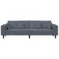 Preview: Samt Sofa mit Kissen mit Kissen Dunkelgrau 208 cm Samt