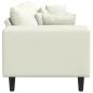 Preview: Samt Sofa mit Kissen mit Kissen Cremefarben 208 cm Samt