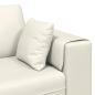 Preview: Samt Sofa mit Kissen mit Kissen Cremefarben 208 cm Samt