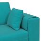 Preview: Samt Sofa mit Kissen mit Kissen Türkis 208 cm Samt