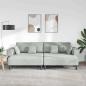 Preview: Samt Sofa mit Kissen mit Kissen 3 pcs Hellgrau 208 cm Samt