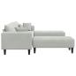 Preview: Samt Sofa mit Kissen mit Kissen 3 pcs Hellgrau 208 cm Samt