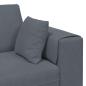 Preview: ARDEBO.de - Samt Sofa mit Kissen mit Kissen 3 pcs Dunkelgrau 208 cm Samt