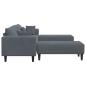 Preview: Samt Sofa mit Kissen mit Kissen 3 pcs Dunkelgrau 208 cm Samt