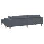 Preview: Samt Sofa mit Kissen mit Kissen 3 pcs Dunkelgrau 208 cm Samt