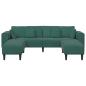 Preview: Samt Sofa mit Kissen mit Kissen 3 pcs Dunkelgrün 208 cm Samt