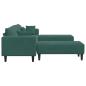 Preview: Samt Sofa mit Kissen mit Kissen 3 pcs Dunkelgrün 208 cm Samt