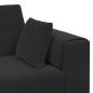 Preview: Samt Sofa mit Kissen mit Kissen 3 pcs Schwarz 208 cm Samt