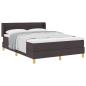 Preview: Boxspringbett Dunkelbraun und Weiß 140 x 190 cm Gewebe