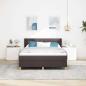 Preview: Boxspringbett Dunkelbraun und Weiß 140 x 190 cm Gewebe