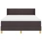 Preview: Boxspringbett Dunkelbraun und Weiß 140 x 190 cm Gewebe