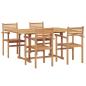 Preview: Garten Essgruppe 5 pcs Braun Massives Teakholz