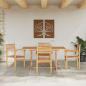 Preview: Garten Essgruppe 5 pcs Braun Massives Teakholz