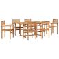 Preview: Garten Essgruppe 7 pcs Braun Massives Teakholz