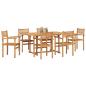 Preview: Garten Essgruppe 7 pcs Braun Massives Teakholz