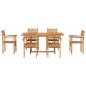 Preview: Garten Essgruppe 7 pcs Braun Massives Teakholz