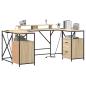 Preview: Schreibtisch Sonoma Eiche 182 x 101 x 87,5 cm Holzwerkstoff