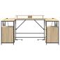 Preview: Schreibtisch Sonoma Eiche 182 x 101 x 87,5 cm Holzwerkstoff