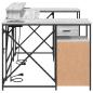 Preview: Schreibtisch Grau sonoma 182 x 101 x 87,5 cm Holzwerkstoff
