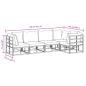Preview: Gartensofa-set mit Kissen 5 pcs Schwarz Aluminium