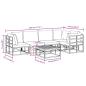 Preview: Gartensofa-set mit Kissen 6 pcs Schwarz Aluminium