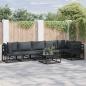 Preview: ARDEBO.de - Garten-Sofa-Set 6 pcs Schwarz 70 x 70 x 32 cm Aluminium