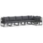 Preview: Garten-Sofa-Set 6 pcs Schwarz 70 x 70 x 32 cm Aluminium