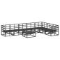 Preview: Garten-Sofa-Set 8 pcs Schwarz 70 x 70 x 32 cm Aluminium