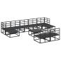 Preview: Garten-Sofa-Set 10 pcs Schwarz 70 x 70 x 32 cm Aluminium