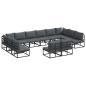 Preview: Garten-Sofa-Set 12 pcs Schwarz 423 x 211,5 x 71 cm Aluminium