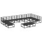 Preview: Garten-Sofa-Set 12 pcs Schwarz 423 x 211,5 x 71 cm Aluminium