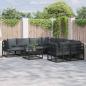 Preview: ARDEBO.de - Garten-Sofa-Set 8 pcs Schwarz 283 x 283 x 71 cm Aluminium