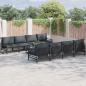 Preview: ARDEBO.de - Garten-Sofa-Set mit Kissen mit Kissen 9 pcs Anthrazit 70 x 70.5 x 31.5 cm