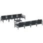 Preview: Garten-Sofa-Set mit Kissen mit Kissen 9 pcs Anthrazit 70 x 70.5 x 31.5 cm