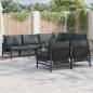 Preview: ARDEBO.de - Garten-Sofa-Set 7 pcs Anthrazit 320 x 160 x 71 cm Stahl & Stoff